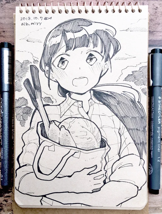 10/7 #inktober #inktober2018 #ものつく 