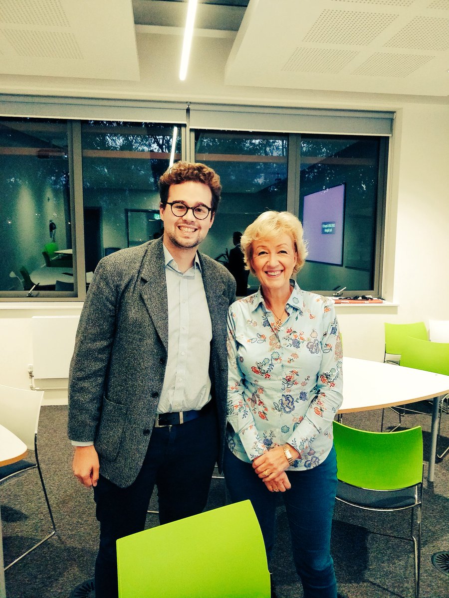 PDHWales's tweet photo. A real priveledge to interview @andrealeadsom at Warwick University. We talked about faith, politics and everything in between. A really engaged crowd with a great Q/A at the end. #cunews #politicsnetwork https://t.co/V9L4RCl4OZ