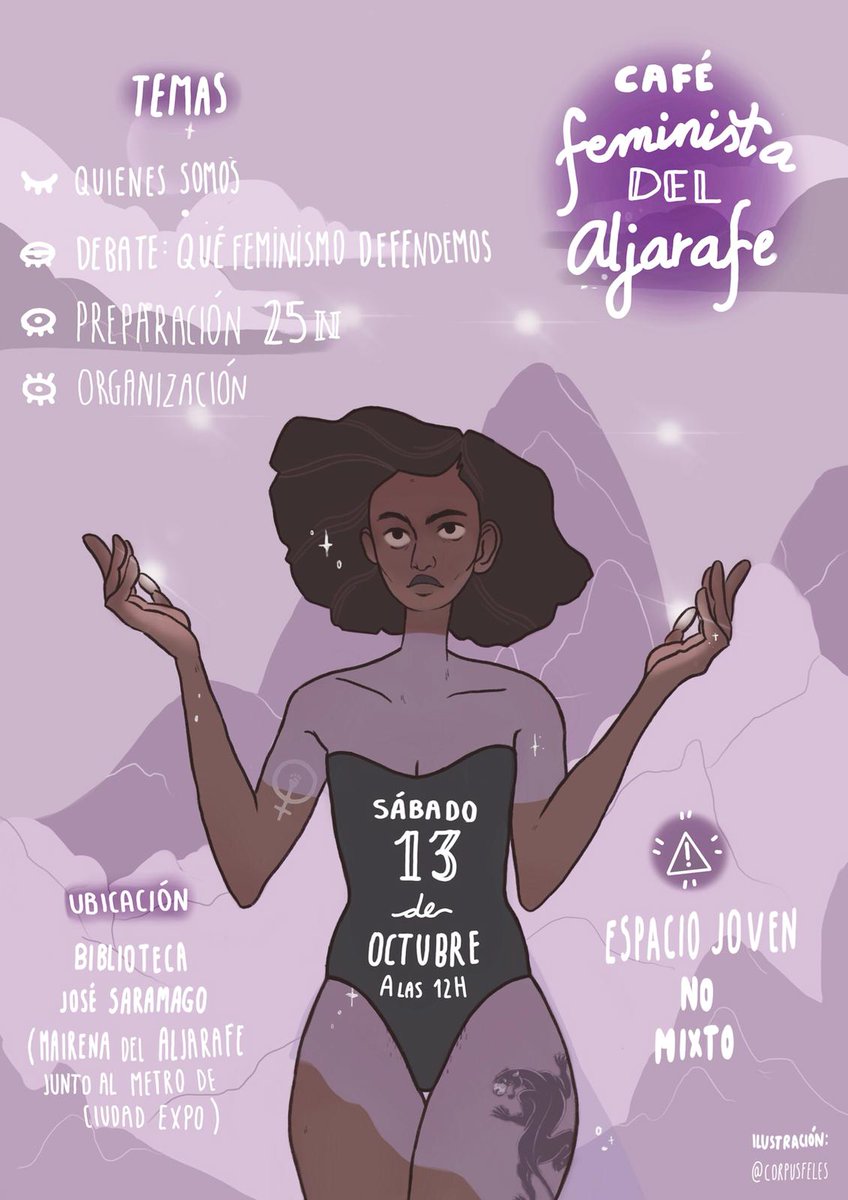 CafeFemAljarafe's tweet photo. 💜💜💜💜💜💜💜💜
Ya tenemos fecha para el próximo café!! Será el sábado 13 en la biblioteca de Mairena, junto al metro de Ciudad Expo. 

Hablaremos sobre el feminismo que defendemos y empezaremos a preparar el 25N entre otras cosis.

VENTE Y DUFUNDE 🙏🙏 https://t.co/USfH5zI4GI