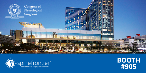SpineFrontier's tweet photo. Catch us at #CNS2018 this week to discover all things #LessExposureSurgery and explore hands on demos of our innovative #orthopedic technology. #kicventures #orthopedics #spine #CNS #CNS18 https://t.co/AAmUpyNWhb