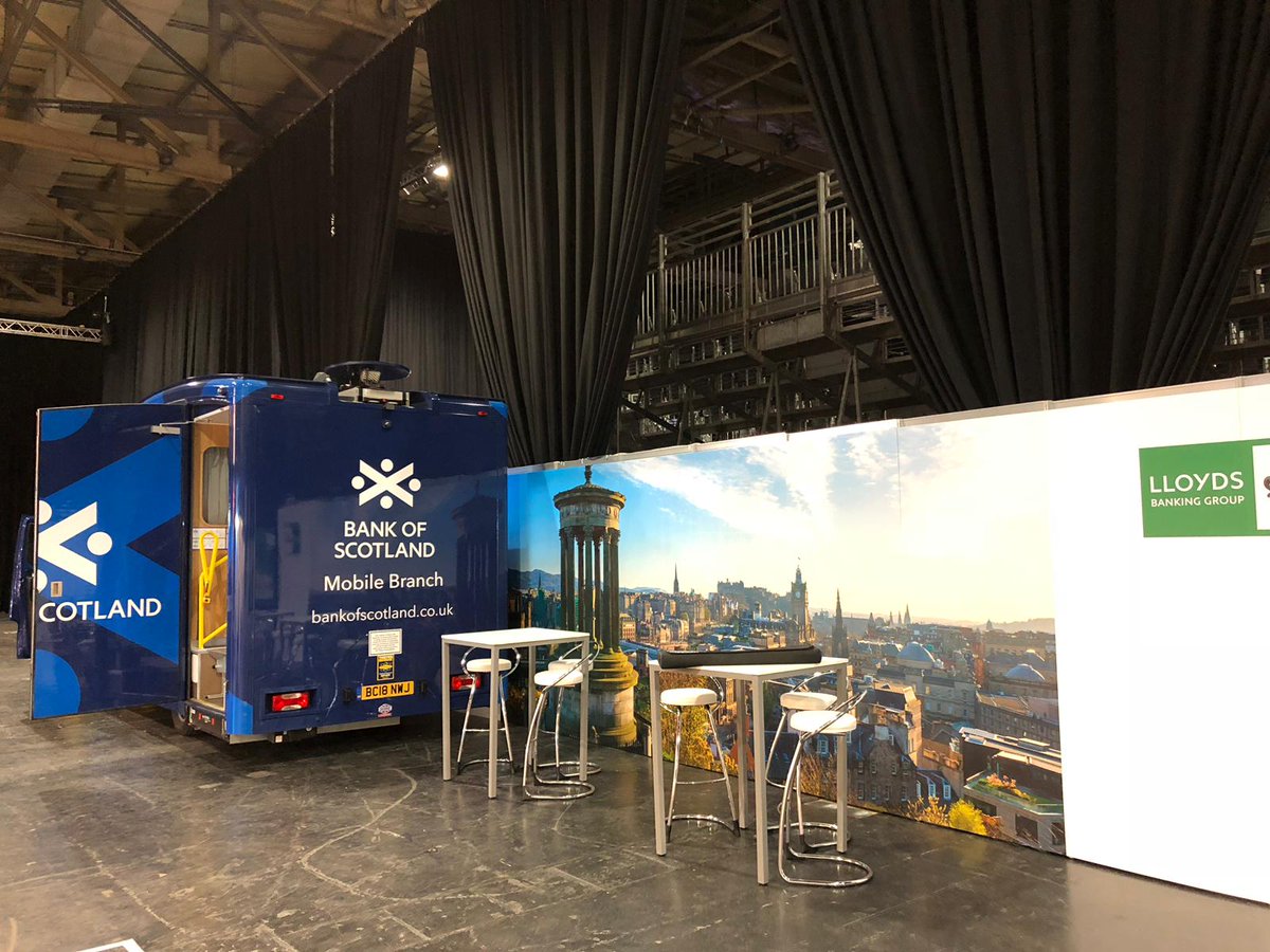 LBGAmbScotland's tweet photo. Our @BankOfScotNews colleagues will be at the @theSNP conference in #Glasgow over the next three days to showcase how we support our customers. If you are attending conference, feel free to drop by #SNP18 #mobilebranch #banking https://t.co/z9Us3TMWdx