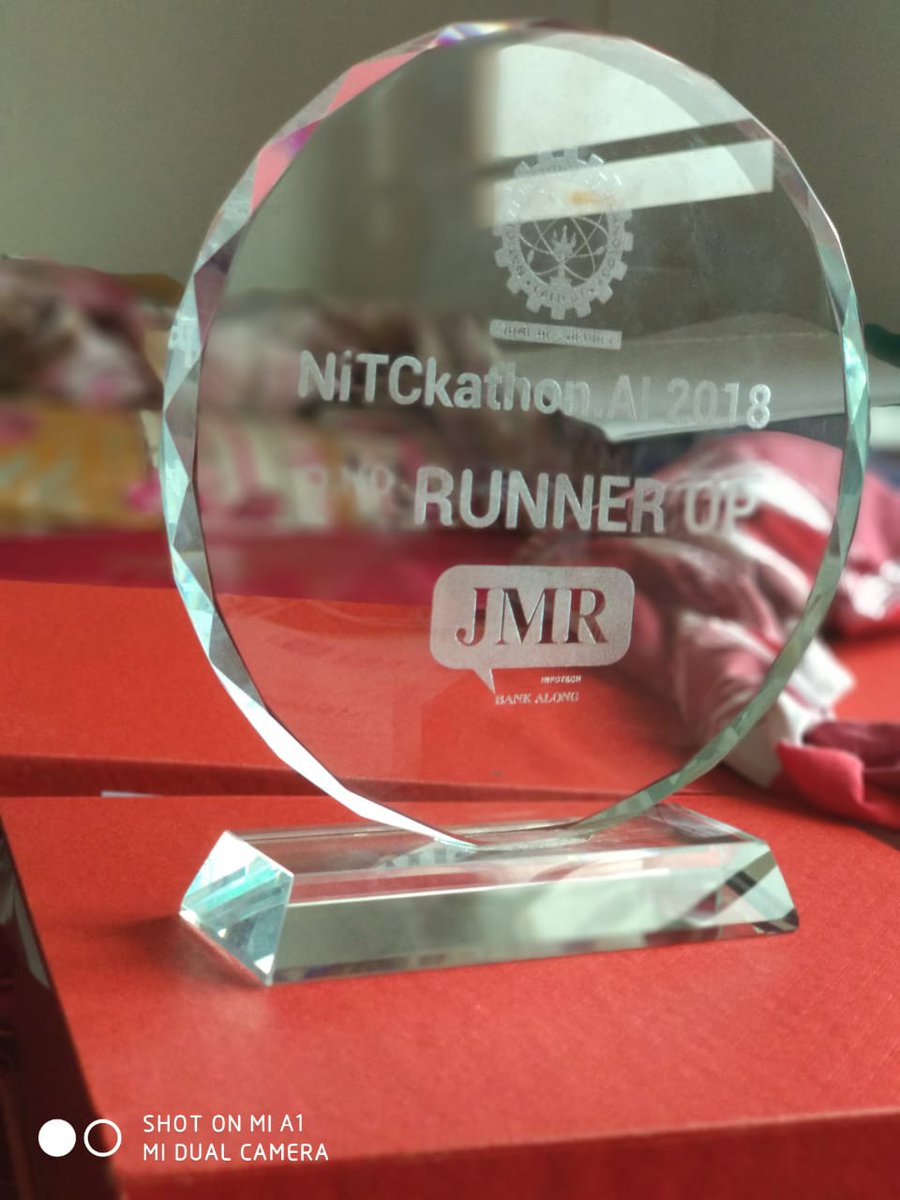 ArchanaN17's tweet image. That was quite a great hackathon :D
Thank you @JMRInfotech ! 

#csea  #NiTCkathon2018 #bugSlayers #3rdPrize #finalYearHackathonAtCollege
@Bhagyas55559704

CC : @cseanitc