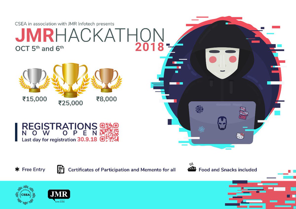 ArchanaN17's tweet image. That was quite a great hackathon :D
Thank you @JMRInfotech ! 

#csea  #NiTCkathon2018 #bugSlayers #3rdPrize #finalYearHackathonAtCollege
@Bhagyas55559704

CC : @cseanitc