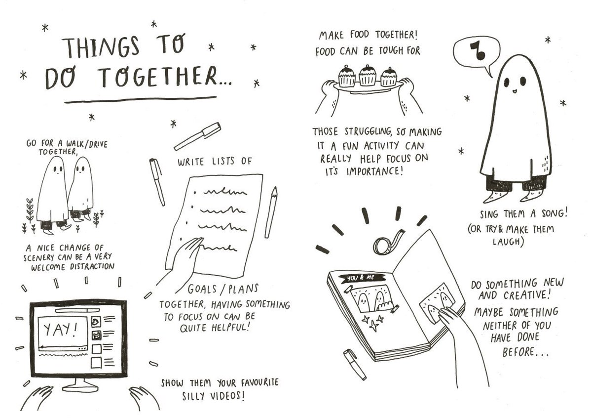 If you or a ghostie pal you know is struggling, it can be nice to suggest some simple soothing things to do together to help keep your minds at bay. Are there any other activities you'd add to this list?
https://t.co/mkbwOfdVAN