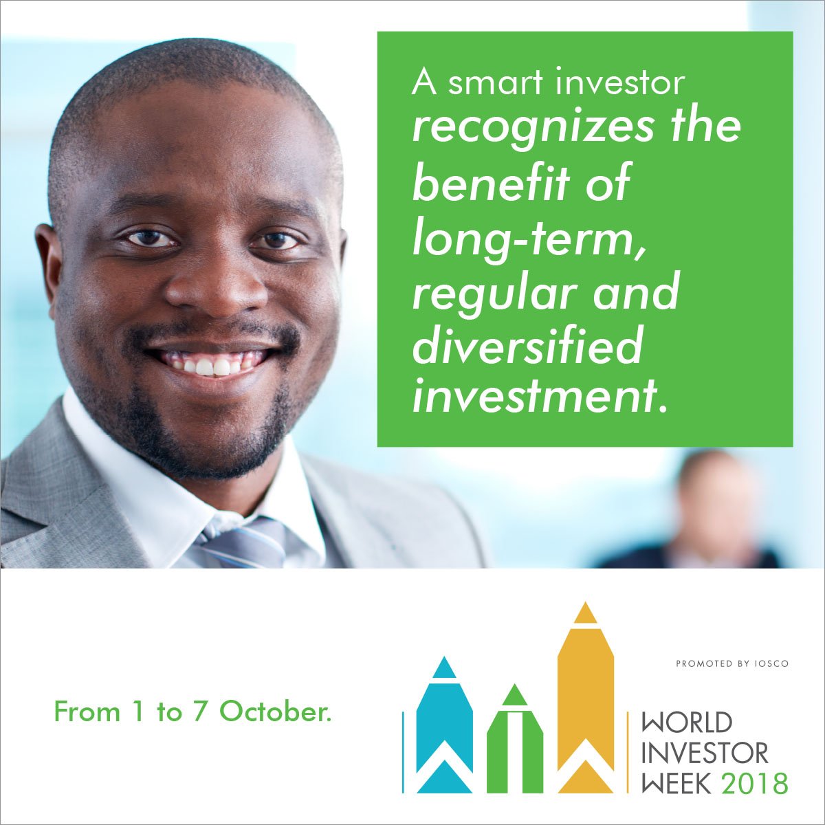 IOSCOWIW's tweet photo. A smart investor recognizes the benefit of long-term, regular and diversified investment https://t.co/Uxa11jQbqQ
#IOSCOWIW  #WIW2018 #worldinvestorweek https://t.co/pOk8zIiq6X
