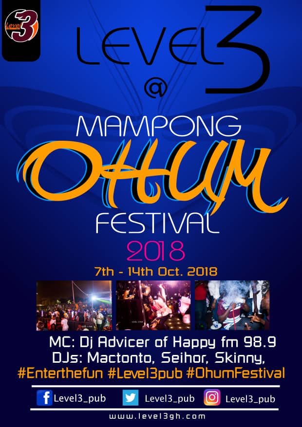level3_pub's tweet photo. Come in your numbers let’s enter the real fun @level3_pub as we celebrate Mampong Ohum Festival. https://t.co/v5NoPcTElR