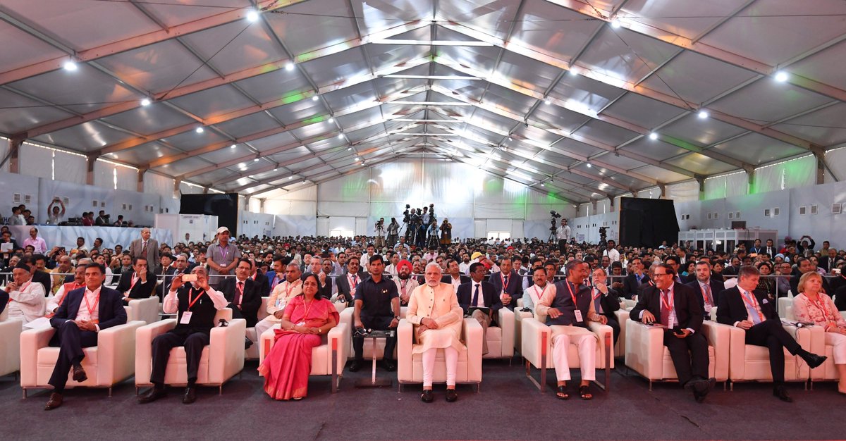 narendramodi's tweet image. Here are some glimpses from the #DestinationUttarakhand Summit.