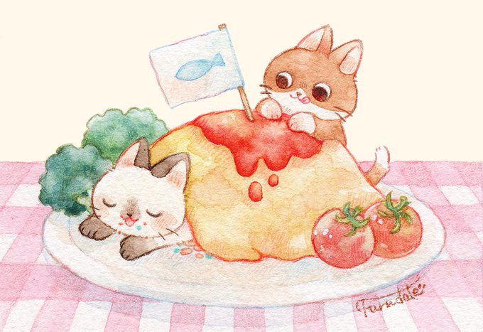 「omurice」 illustration images(Oldest｜RT&Fav:50)