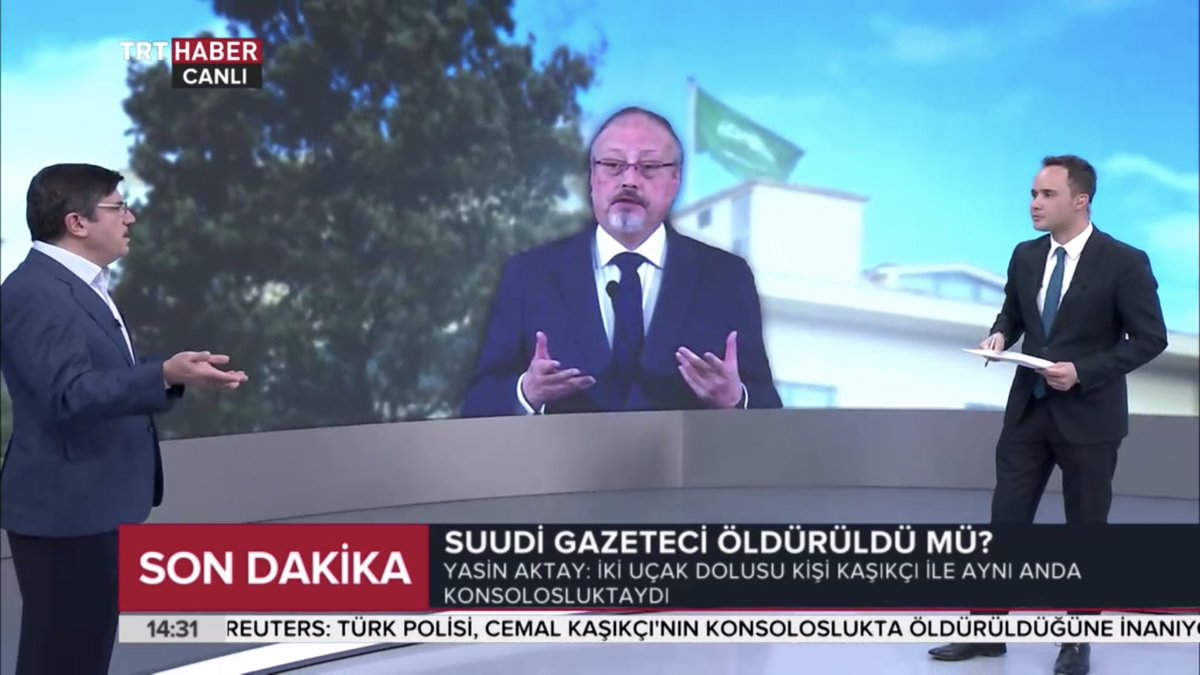 HE_eryesil's tweet photo. Cemal Kaşıkçı olayı Türkiye Suudi Arabistan ilişkilerini nasıl etkiler.
#AkParti #Genel #Başkan #Danışmanı #Prof #Dr @yaktay, TRT Haber’in canlı yayınında yorumluyor. https://t.co/dodJq5s570