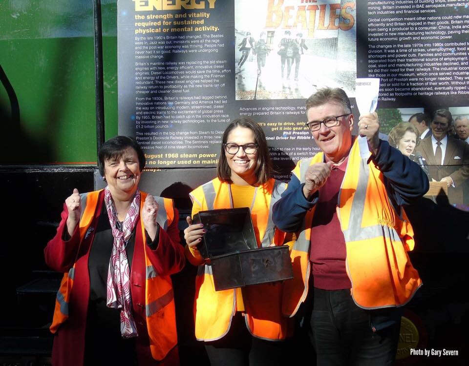 ribblesteam's tweet photo. Had a brilliant day yesterday...massive thanks to @Gillylancs for officially opening Preston’s newest playground AND picking our Driver Competition Winner #playground #Preston #sentinels #driveatrain https://t.co/5DcQKlNA1d