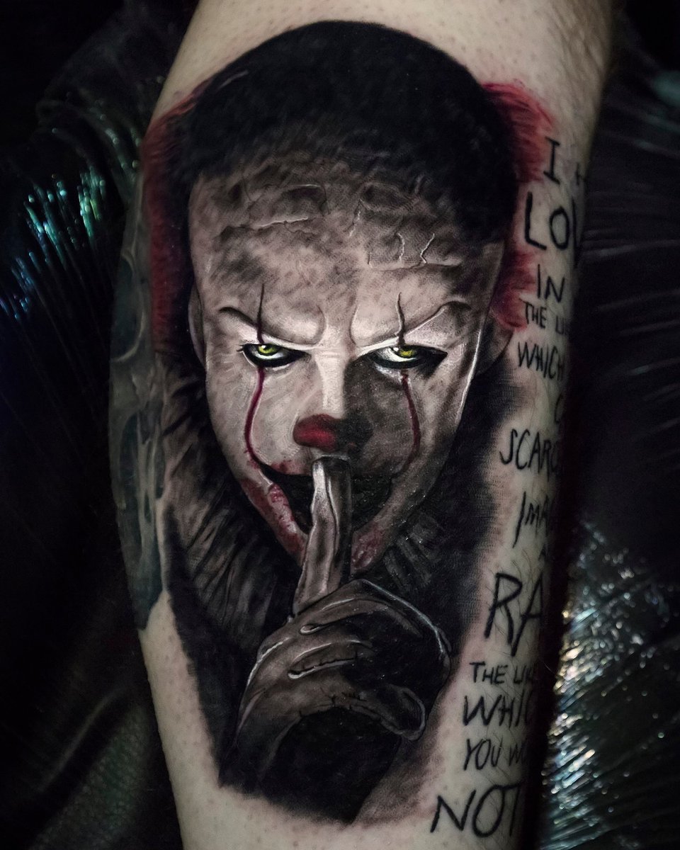 inksurgerytat2's tweet photo. They all float down here #pennywise #it #inksurgery #Sheffield #tattoostudio @Billskarsgard_ @StephenKing @ITMovieOfficial @SullenClothing @BarberDts @Horrorconuk https://t.co/ytLr8N604Y