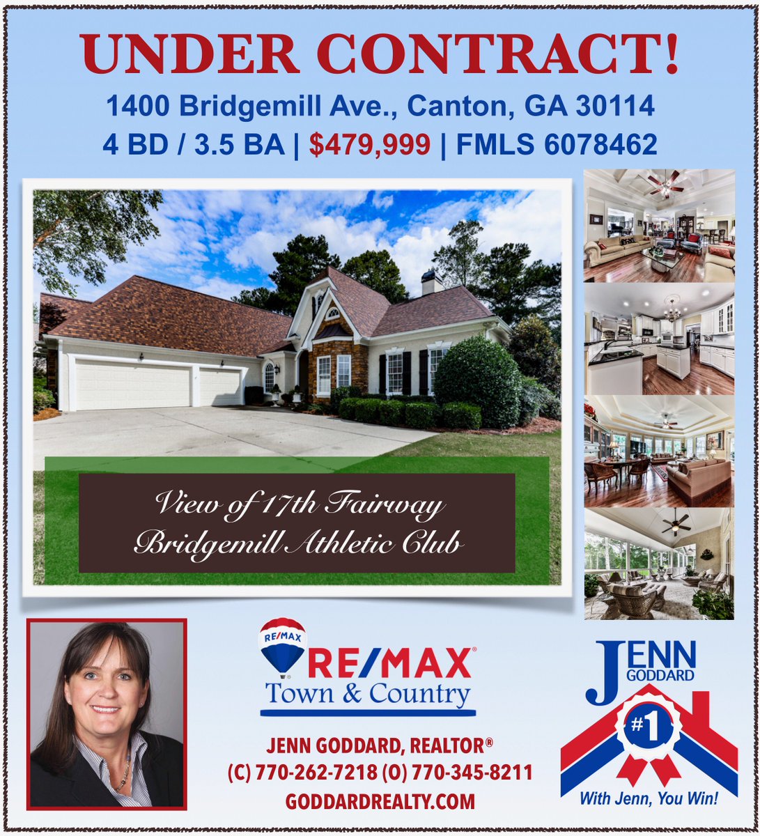 jenngoddard71's tweet photo. UNDER CONTRACT IN UNDER A WEEK! This Bridgemill golf course home started a buzz within hours of listing and got snatched up quickly! Thinking of selling? Let's make it happen! https://t.co/VTGhQ6b3Nc
#WithJennYouWin #remax #remaxtowncountry #remaxga #bridgemill #atl #metroatlanta https://t.co/dBzQGOLRdX