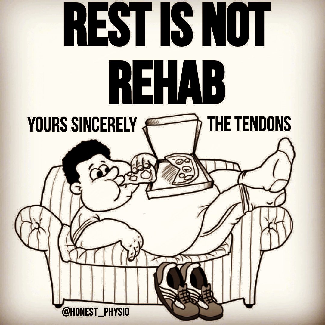 APPhysio's tweet photo. 🕵️‍♂️Tendon Pain?
⬆️ Training Load?
🧐 Pain during the initial exercise which eases? 
😢 Consider pshycosocial factors may affect load/capacity
😴 24-48 hour pain pattern 
🚩 Be vigilant of red flags
☑️ Consider a training log
😇👿 Load appropriately. 0-4 VAS
🤓 EDUCATE the patient! https://t.co/B2tmamNxOw