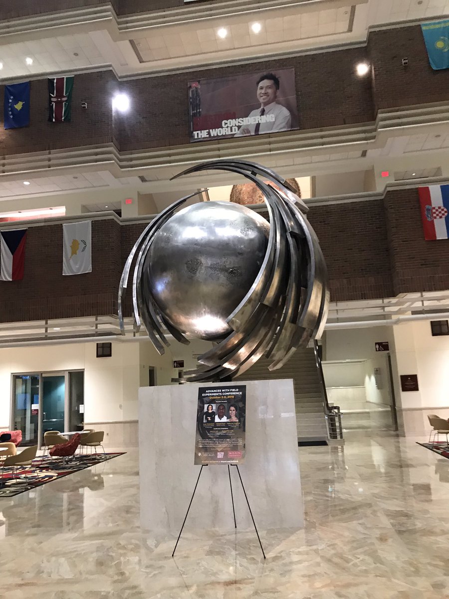 gk_ben's tweet photo. Really enjoyed the diversity of talks at advances with field experiments conference and a fun evening chatting to people last night. Thanks to John List and @RDMetcalfe for organising with @BUQuestrom @UChi_Economics #afe2018 https://t.co/paNzxMuO7m
