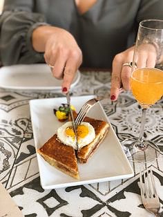Join us for #SundayBrunch. Relaxing with a #mimosa on the side. #corkbrunch.