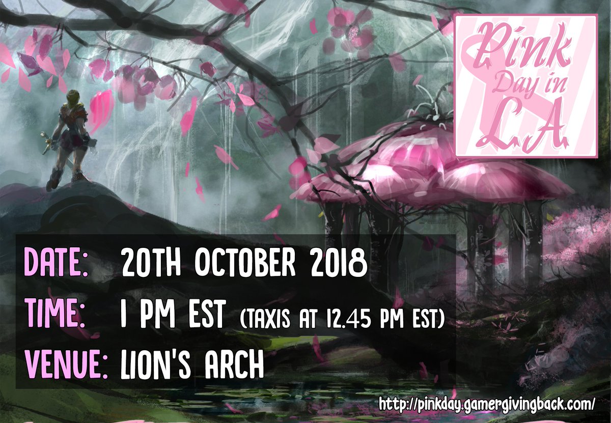 AyinMaiden's tweet photo. #PinkDayinLA is a community-based #CancerResearch fundraising event in #GuildWars2 organized by @GamerGivingBack . Anybody can contribute to this cause. https://t.co/vRawpX72yp 
If you are interested to stream/volunteer for this event, pls msg me! Hope to hear from u! ❤️ #charity https://t.co/QLQa3cw6TA