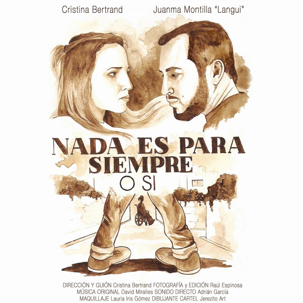 Cris_Bertrand's tweet photo. Ya tenemos cartel de nuestro cortometraje #nadaesparasiempre dibujado por @Jerezito17 https://t.co/xhhivXamyz