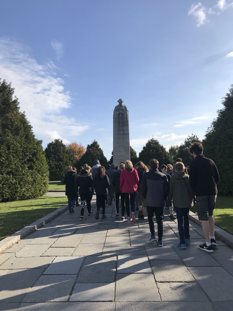 KS3hist's tweet photo. Day 3 - Canadian gas attack memorial and the blacksmith memorial fences. #Belgium2018 https://t.co/GUJftWBlyu