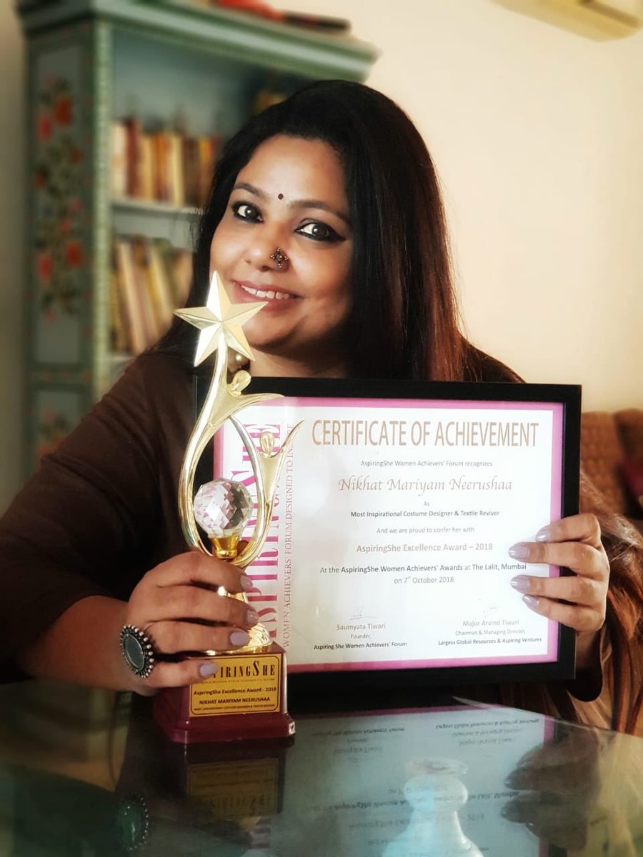 NeerushaaNikhat's tweet photo. @AspiringShe award today ! 
Womans Achievers 2018 ! Blessed and thankful! 
Gratitude! 
#AspiringShe #award2018 #neerushaanikhat https://t.co/lrIQP9ydro