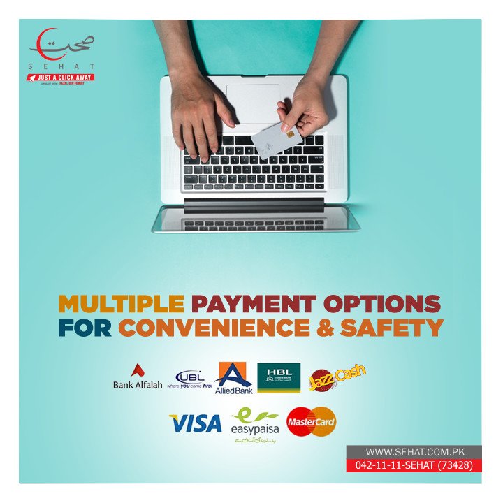 sehatpharmacy's tweet photo. You can pay for your order through multiple payment options
Click here to get started: https://t.co/bysWgcBbC6
#MultiplePayments #CreditCard #CashonDelivery #NetBanking #Deposit #EasyPaisa #FazalDin #SehatPharmacy #YehAapKiSehatHai https://t.co/syzLifZF0j