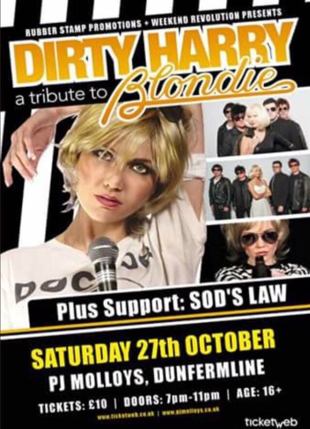 The number 1 UK <a href="/BlondieOfficial/">Debbie Harry/BLONDIE</a> tribute <a href="/DirtyHarryMusic/">Dirty Harry</a> headline <a href="/PJMolloys/">PJ Molloys</a> on October 27th. Tickets on sale from venue and Ticketweb. ticketweb.uk/event/dirty-ha…