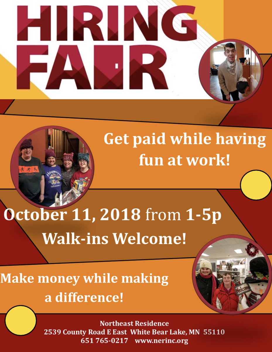 Come join our team at <a href="/NEResidence/">Northeast Residence</a> We are having a Hiring Fair this week on Thursday, October 11, from 1p-5p. #SundayThoughts