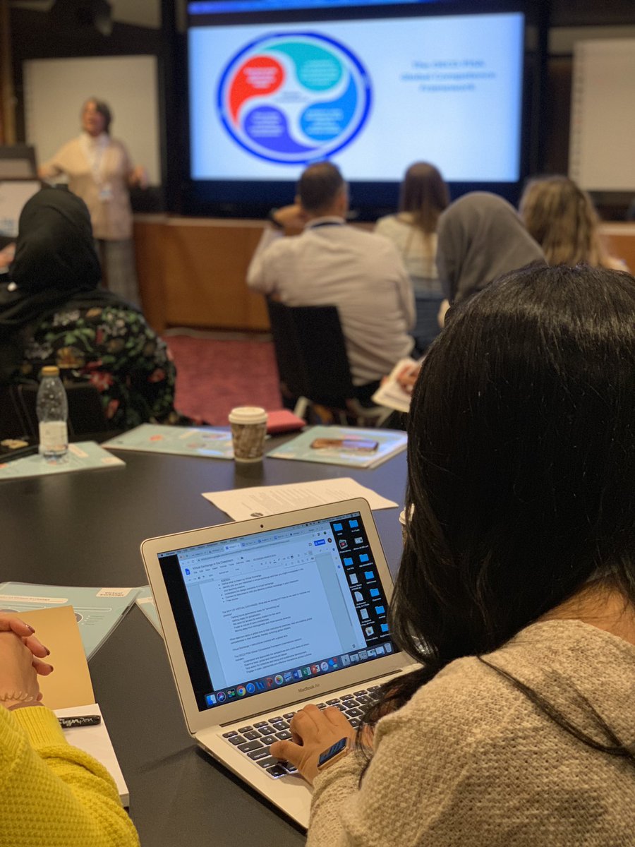 QFIntl's tweet photo. .@jenngeist explains how our #virtualexchange @participate course uses the OECD framework to monitor and evaluate progress and impact #TLForum2018 https://t.co/kFG01YURGa