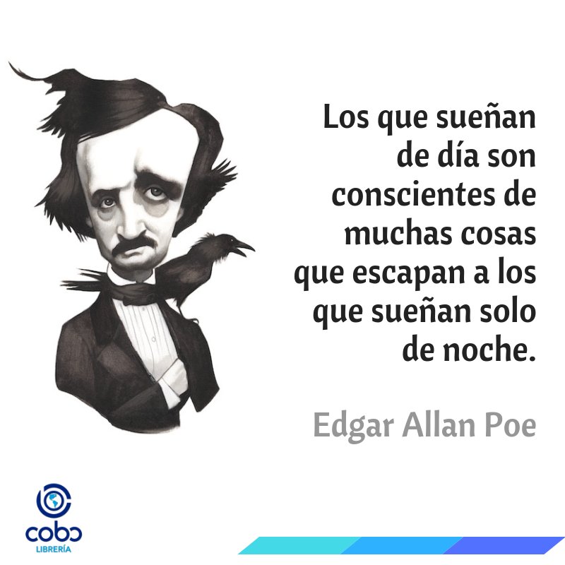 libreriacobo's tweet photo. El #7oct de 1849 muere #EdgarAllanPoe, escritor, poeta, crítico y periodista romántico estadounidense, generalmente reconocido como uno de los maestros universales del relato corto, recordado especialmente por sus cuentos de terror. https://t.co/9WxqsCIHFr