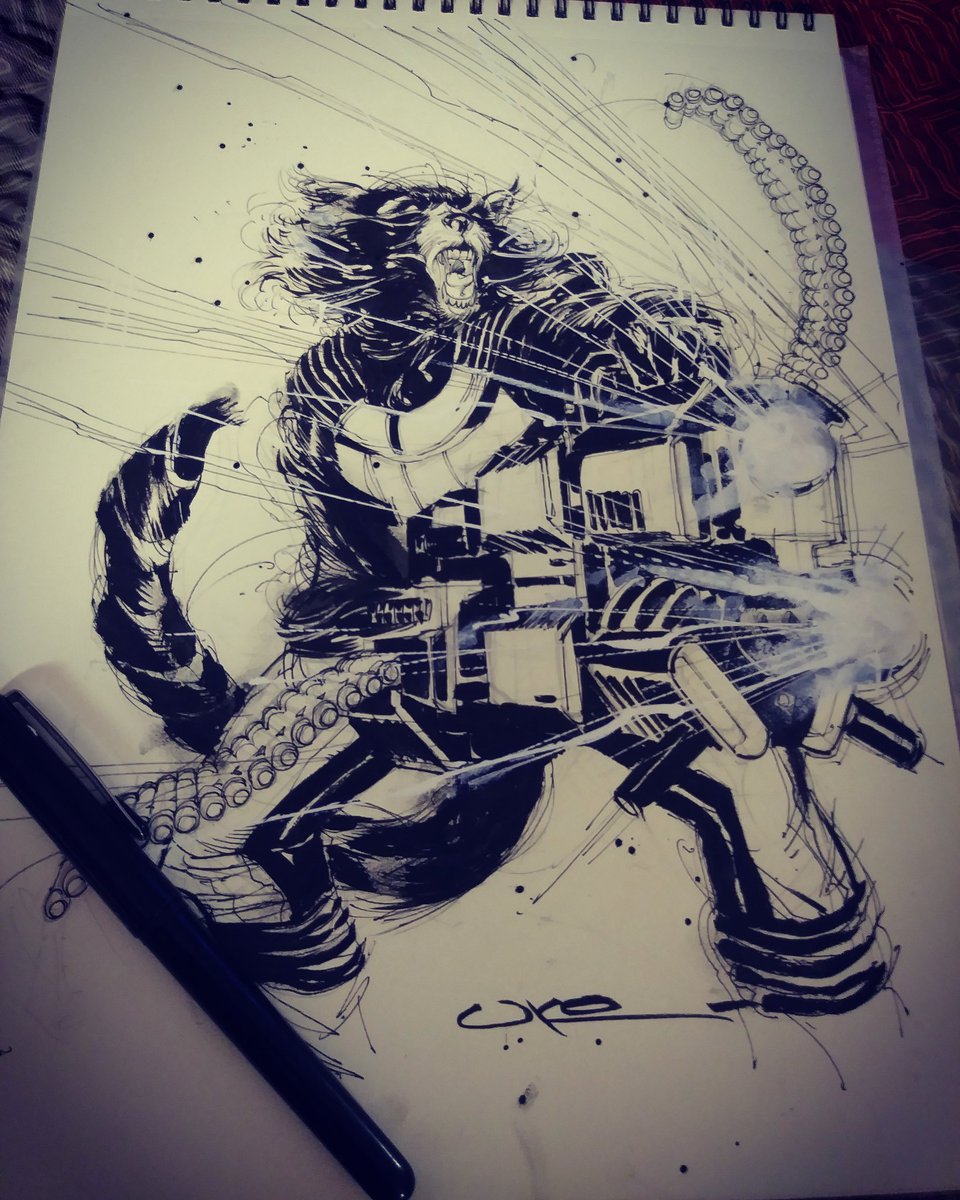 UkoSmith's tweet photo. Rabbits that can talk. #rocketraccoon #artiste #art #blackandwhite #rocketraccooncosplay #guardiansofthegalaxy #marvel @marvel #Disney #clevelandcomiccon #bigassgun #billmantlo #keithgiffen #alamocitycomiccon https://t.co/L7wTUonCTs