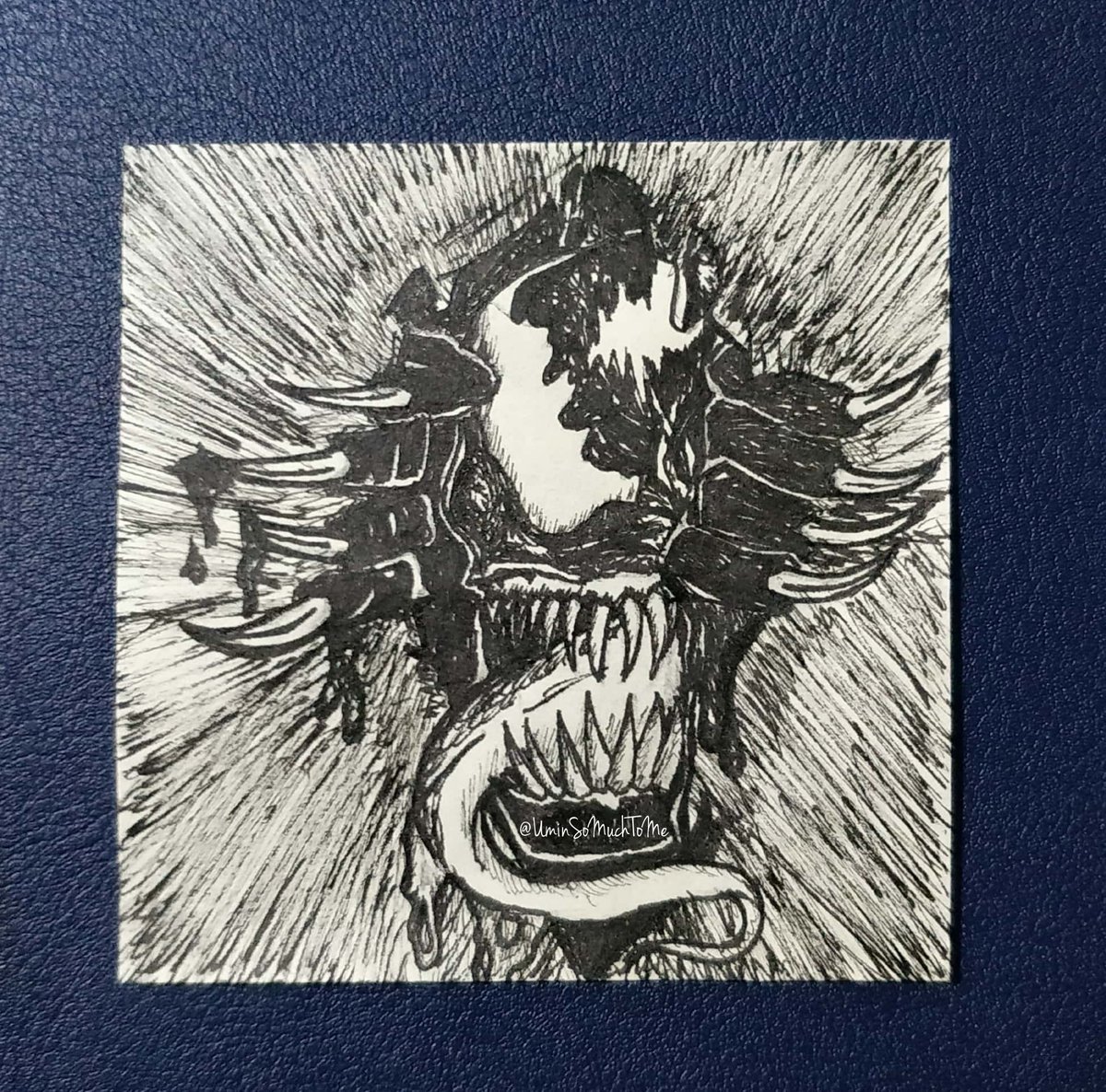 UminSoMuchToMe's tweet photo. ・♔ DAY6: Drooling ♚・
・。 31 post-its : 1 big picture 。・
#Inktober #Inktober2018
@inktober #art #InktoberDay5
#technicalpenart #inkrendering https://t.co/G6VrgeSQp7