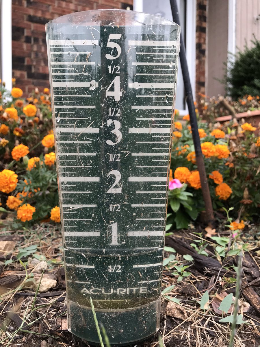 PeopleofCowtown's tweet photo. First shot was at 11 am yesterday and then a current check on rain amount total south of @CityofPeculiar   Rain gauge was not emptied. #weatherpeoplenailedit #accurateforecasting #kansascity https://t.co/OMoIpPthDI