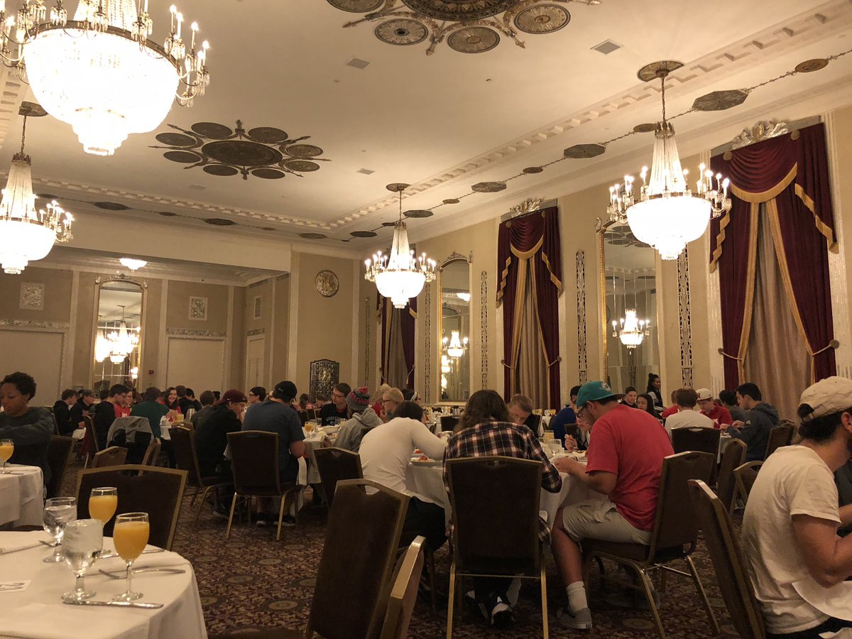 UNLSomusic's tweet photo. We are up for breakfast. #CMB2Madison https://t.co/geZYbxUNoz