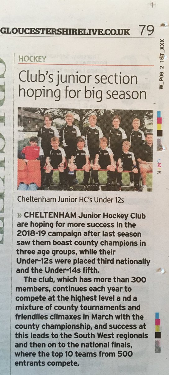 CheltenhamJHC's tweet photo. Did you see us in @sportgloslive last week? If you’re a #Cheltenham #Gloucester biz who would like to support us thru sponsorship, pls contact U12 parent @Trafficplans
#hockey #ParentsInSportWeek2018 #sponsorship #bigambitions https://t.co/57YWt5tnrW