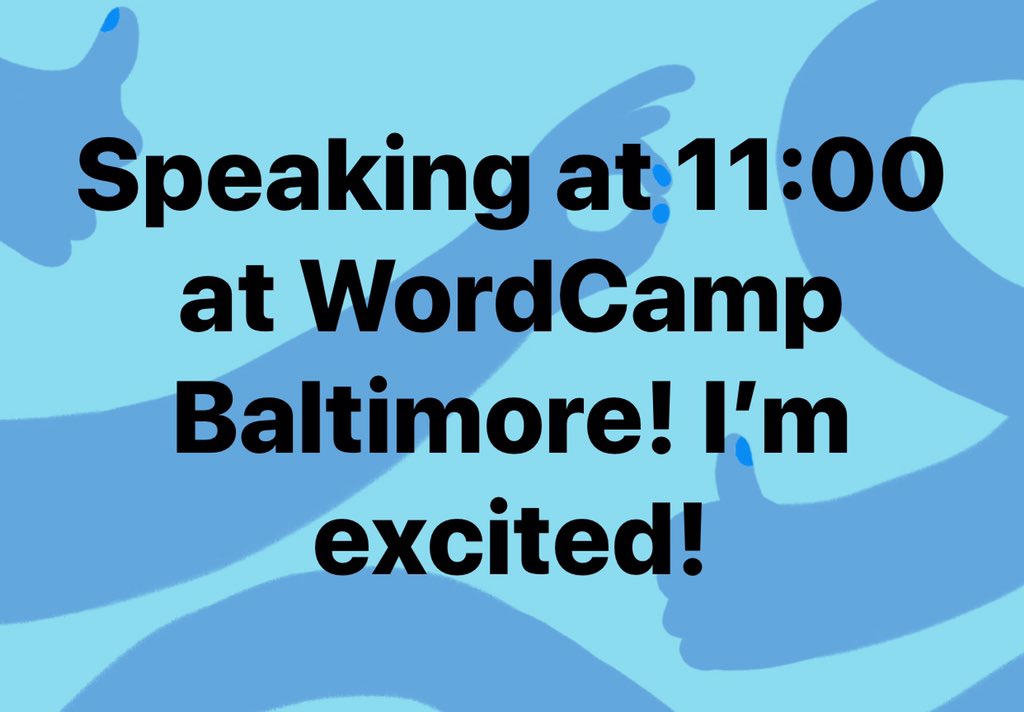 <a href="/wordcampbalt/">WordCamp Baltimore</a> where do you want to play? Can’t wait to share w/ you about life as a freelancer | solopreneur | entrepreneur at 11:00 today! #WCBALT #entrepreneurs #solopreneur #freelancer