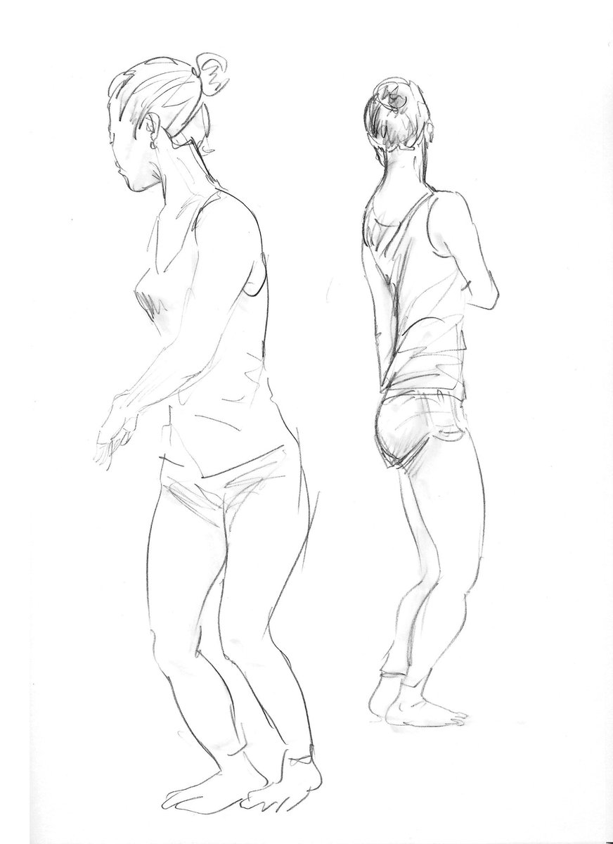 PetarTasev_art's tweet photo. Clean scan of those two poses of the last @yui_kurita ’s Quick Studies Workshop I went to.
#gesturedrawing #quickstudies #livedrawing #3minsketches #YUIQS #figuredrawing #sketching #デッサン #ドローイング #お絵描き #livesketching #croquis #クロッキー #クロッキー会 #デッサンモデル https://t.co/By22dWn2Ad