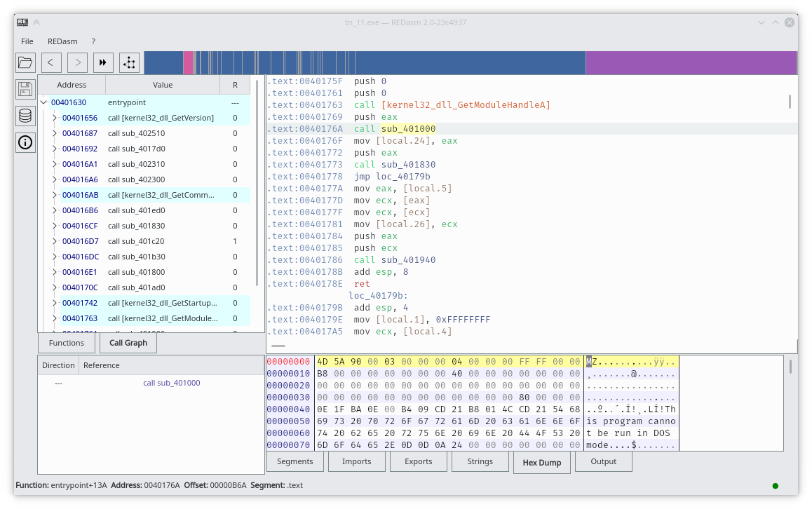 dax89's tweet image. Here is a full showcase of #redasm #disassembler 2.0 with fully working graphs & listing 💪💪💪
Nightly builds are coming soon!!!
#cplusplus #qt5 #binaryanalysis #reverseengineering #x86 #arm #mips #dalvik #windows #linux #opensource