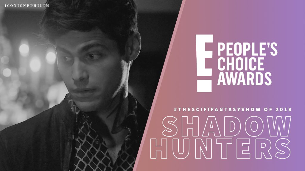 IconicNephilim's tweet photo. Retweet to vote #Shadowhunters for #TheSciFiFantasyShow of 2018 in the E! People's Choice Awards! #PCAs   

🔄 1 RT = 2 VOTES! https://t.co/WBcb9HDDfg