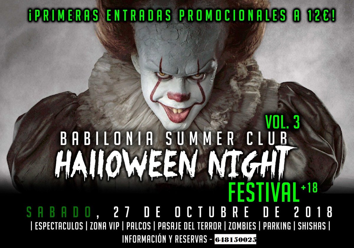 rrpp__granada's tweet photo. Aún no tienes tus #entradas para #halloween? En #babilonia con #pasajedelterror #animacion y #sorpresas contactamos por md o al 648150025 https://t.co/ZIVjYP6AcS