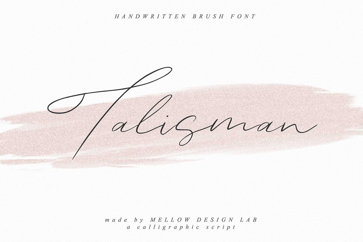 fontbundlesnet's tweet photo. We love this new handwritten font; Talisman. Its delicate design is perfect to give an elegant touch to your projects. It would be good for wedding invitations, quotes, logos and web-design. #newfont #delicatefont #handwrittenfont #fontbundles https://t.co/KlvTLGmvPx https://t.co/C9kRSB2CK9
