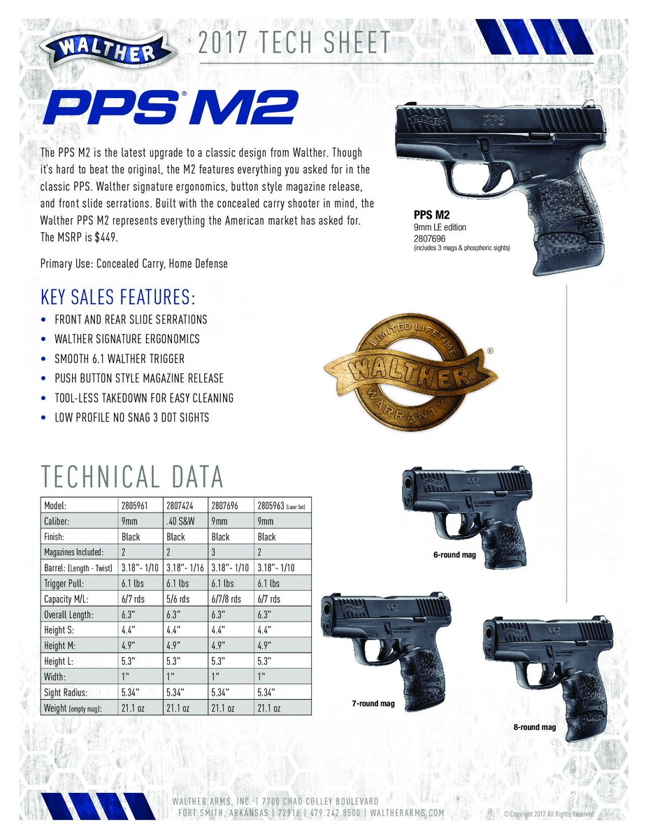 accur8firearms's tweet photo. The Walther PPS M2 is on sale already!
#WaltherDays #Walther #PPSM2 #earlybirdsale #pewpew https://t.co/ZiF0JJML97
