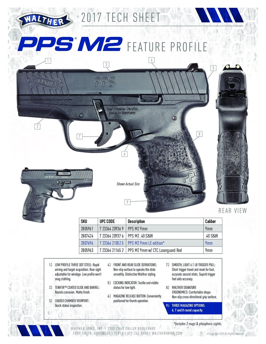 accur8firearms's tweet photo. The Walther PPS M2 is on sale already!
#WaltherDays #Walther #PPSM2 #earlybirdsale #pewpew https://t.co/ZiF0JJML97