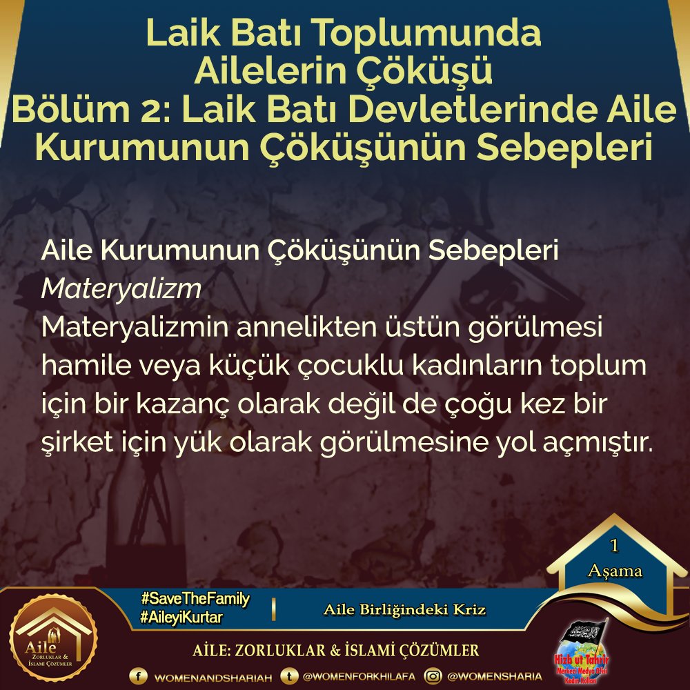 kdkadin's tweet photo. #SaveTheFamily #AileyiKurtar
#أنقذوا_الأسرة
Materyalizm: En üstün ideolojik hedef olarak zenginlik peşinde koşmayı belirlemiş olan kapitalist materyalist sistem, kazancı insandan ve sermayeyi toplumda
https://t.co/buLBHKExk3 https://t.co/K07gLo9BPE