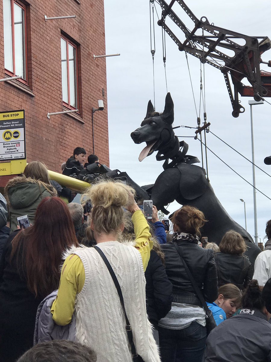 bbcmerseyside's tweet photo. Xolo meets his fans! #GianteSpectacular #LivepoolGiants https://t.co/54b3o6e9OO