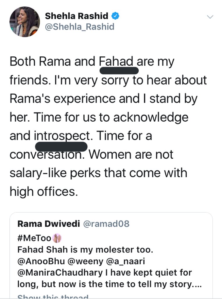 effucktivehumor's tweet photo. Superlative form of Hypocrisy 😍 wow @Shehla_Rashid Activist. https://t.co/M8cjGGjENf