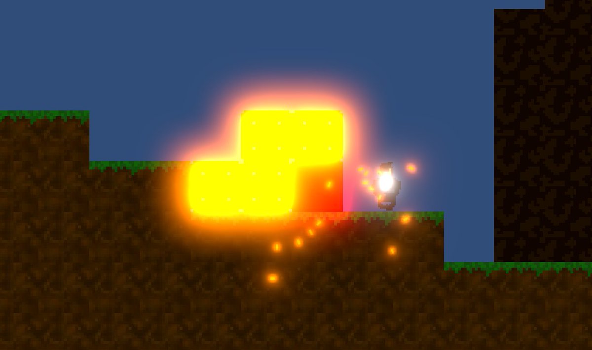 blobfish_s's tweet photo. Is this enought bloom? #PostProcessing
#JumpAndGun #unity #unity2d #indiedev #gamedev https://t.co/jHtx0OstNK