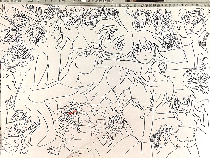 今までの投稿小説や漫画やブログなどで描いていたオリキャラ(女子部)大集合。 