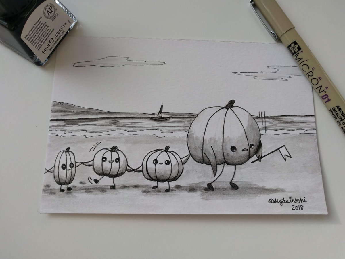 digitalhoshi's tweet photo. Seventh-day Inktober 2018: Exhausted
https://t.co/A1sk920xFs
#inktober2018 #inktober #ink #exhausted #pumpkin #sea #boat #sky #schooltrip #kindergarten #draw #illustration #cute #kawaii #digitalhoshi https://t.co/6EOrpME8KQ