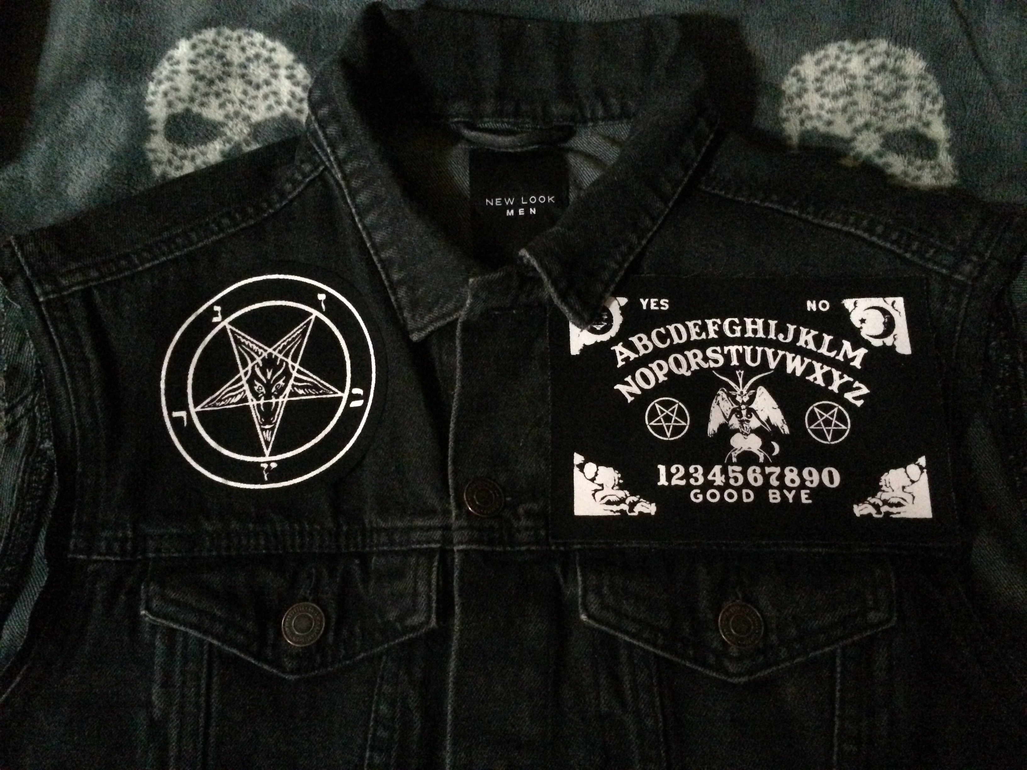 The Satanic Jacket: Hack Off Your Sleeves For Satan! Black Denim