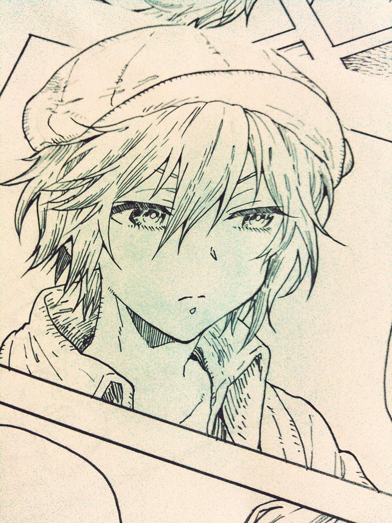 ショタファー様にハンチング帽を被せている罪深さに死にかけながら原稿している……(罪深いけど楽しい… 