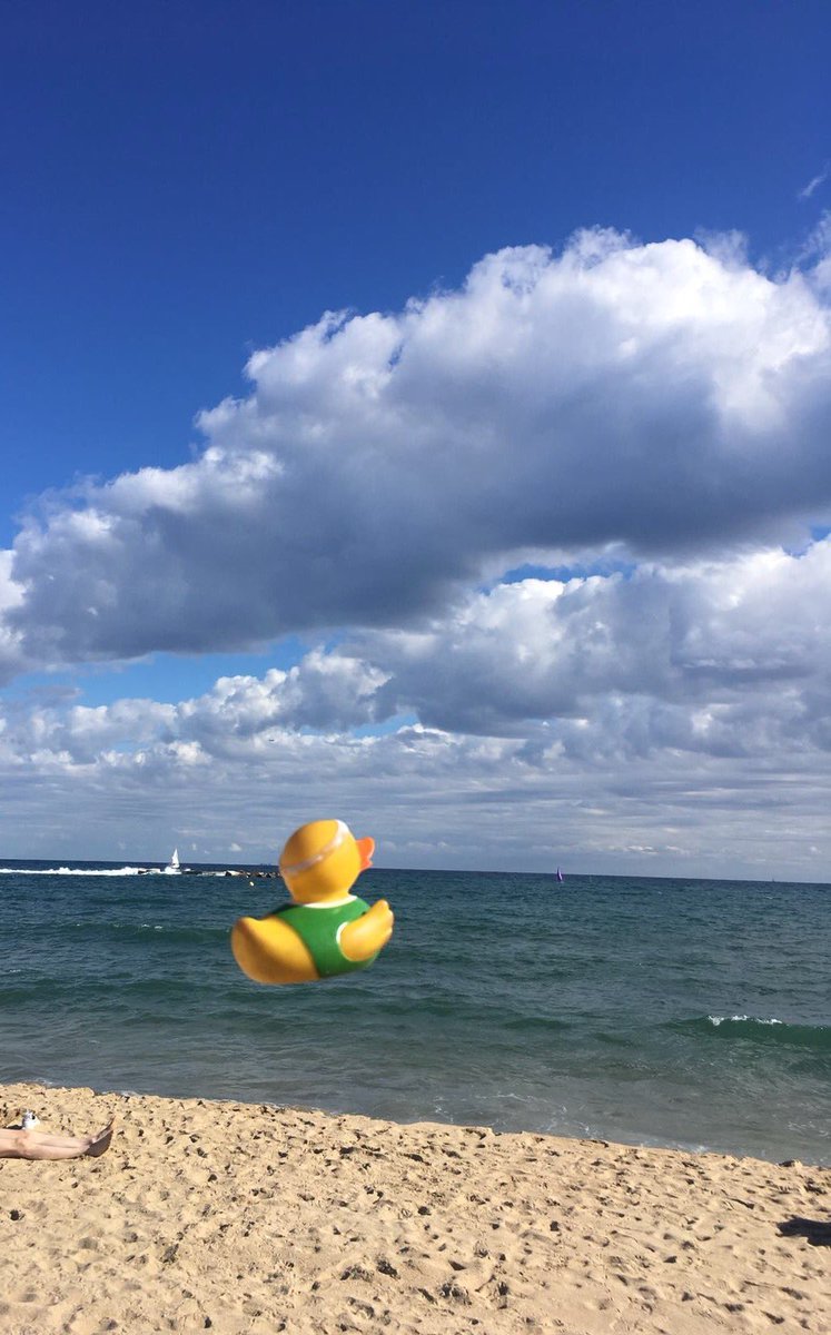 WandererDuckies's tweet photo. I believe I can flyyyyy! 

Getting charged with sun and sea before the winter - only Barcelona! 

🐣🌅🐣

#Barcelona #BCN #LaBarceloneta #Beach #BeachLife #Autumn #travel #wanderlust #travelblog #travelblogger #beach #Spain #Espana @barcelona @spain https://t.co/LNBFyAmggb